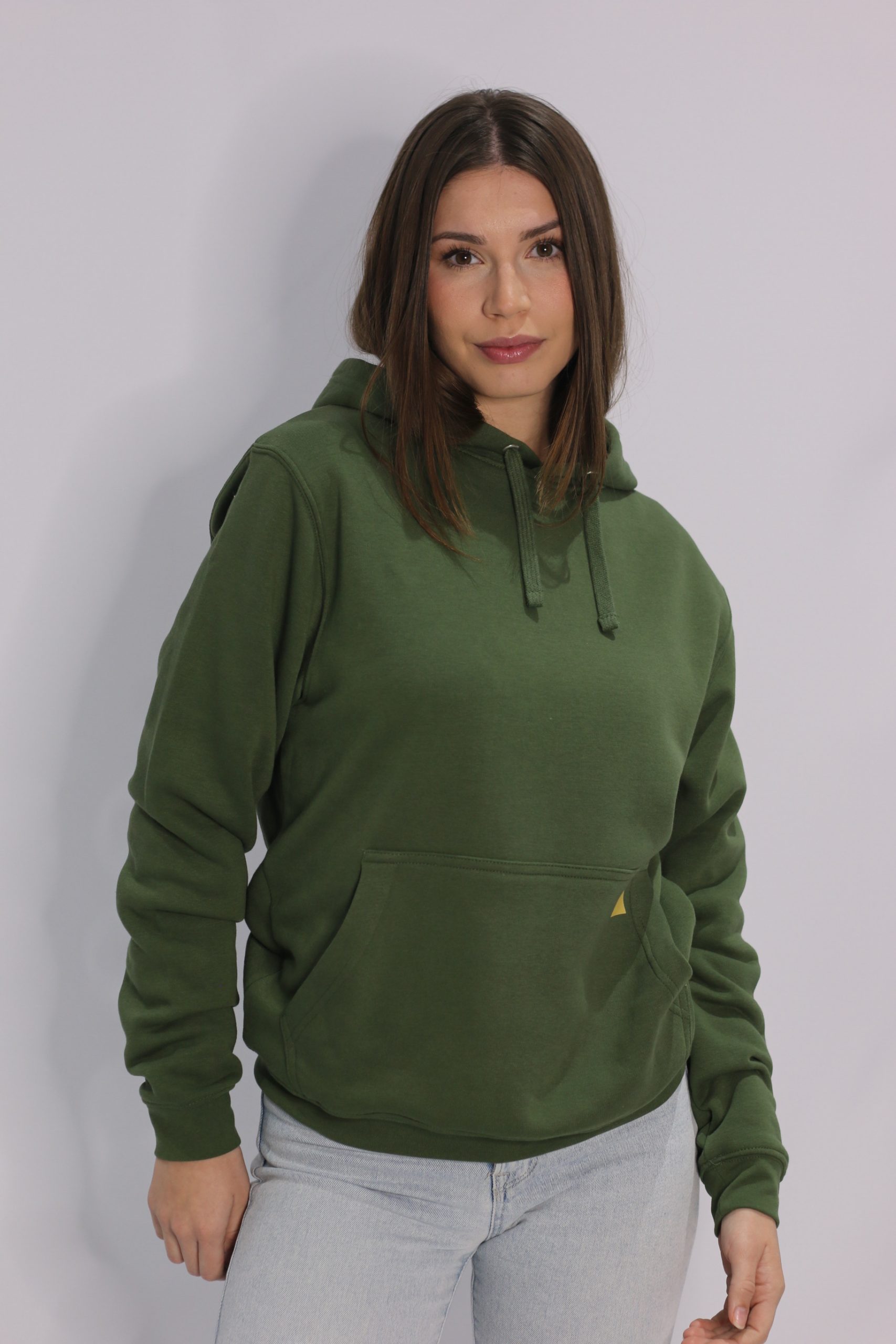SUDADERA CARMEN CON CAPUCHA VERDE CAQUI - Imagen 4