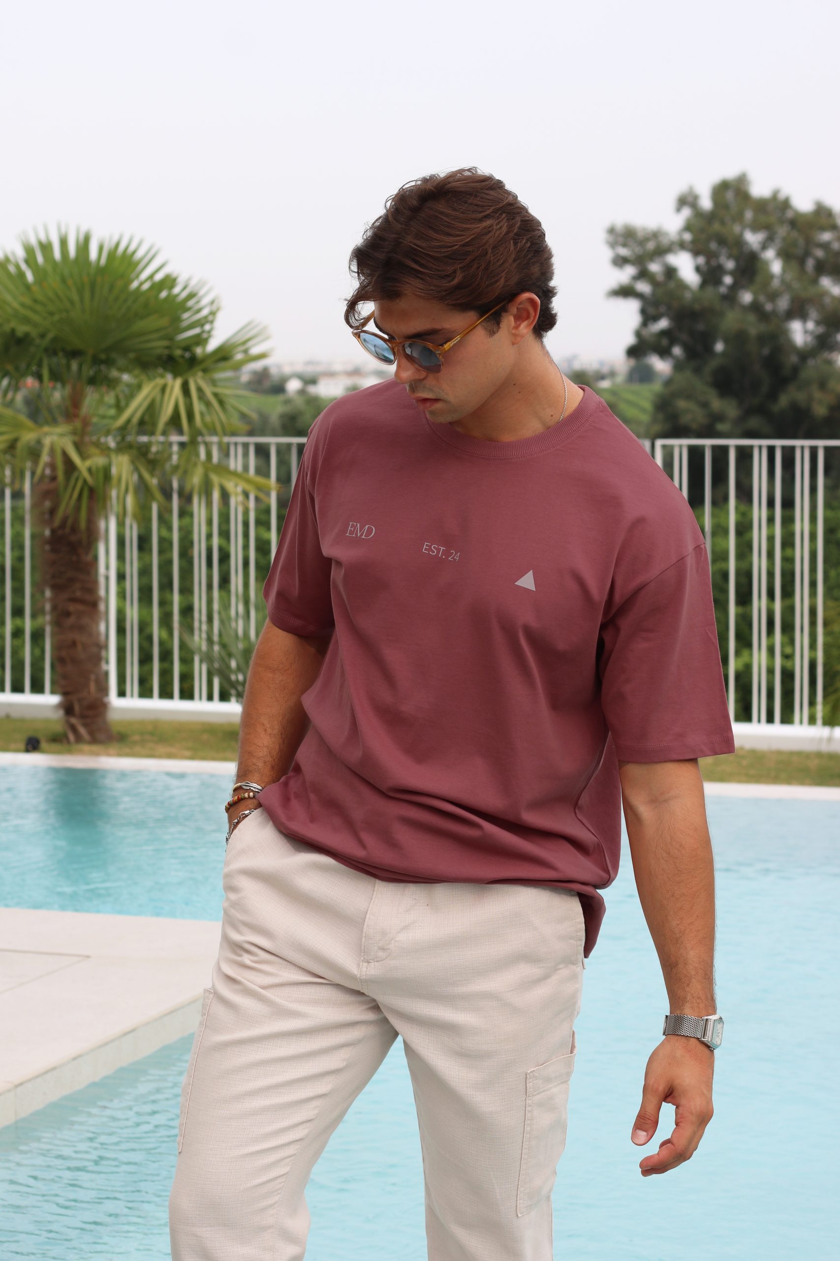 CAMISETA OVERSIZE ROSA PALO EMD - Imagen 3