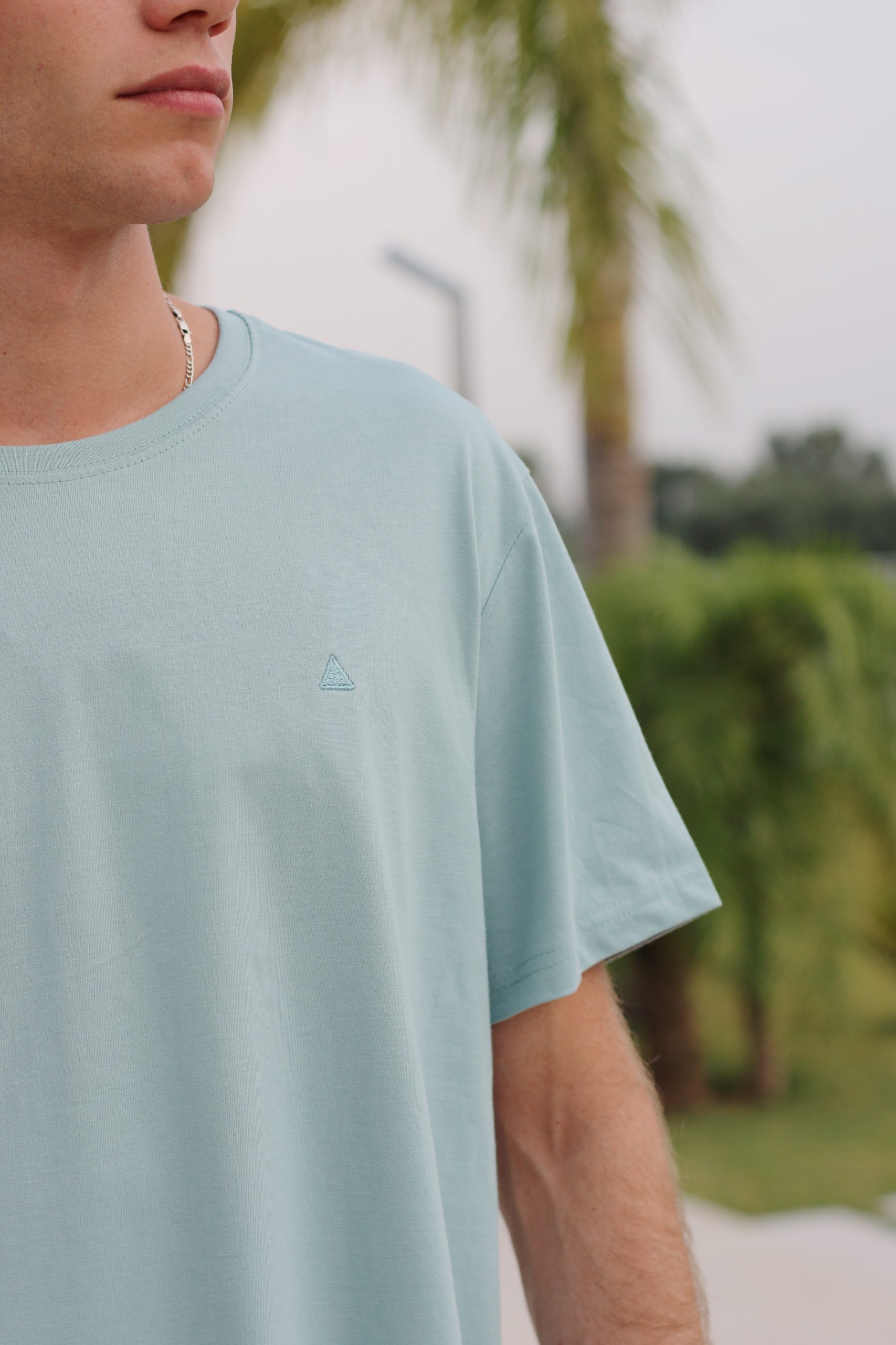 CAMISETA BÁSICA AGUAMARINA TRIÁNGULO - Imagen 2