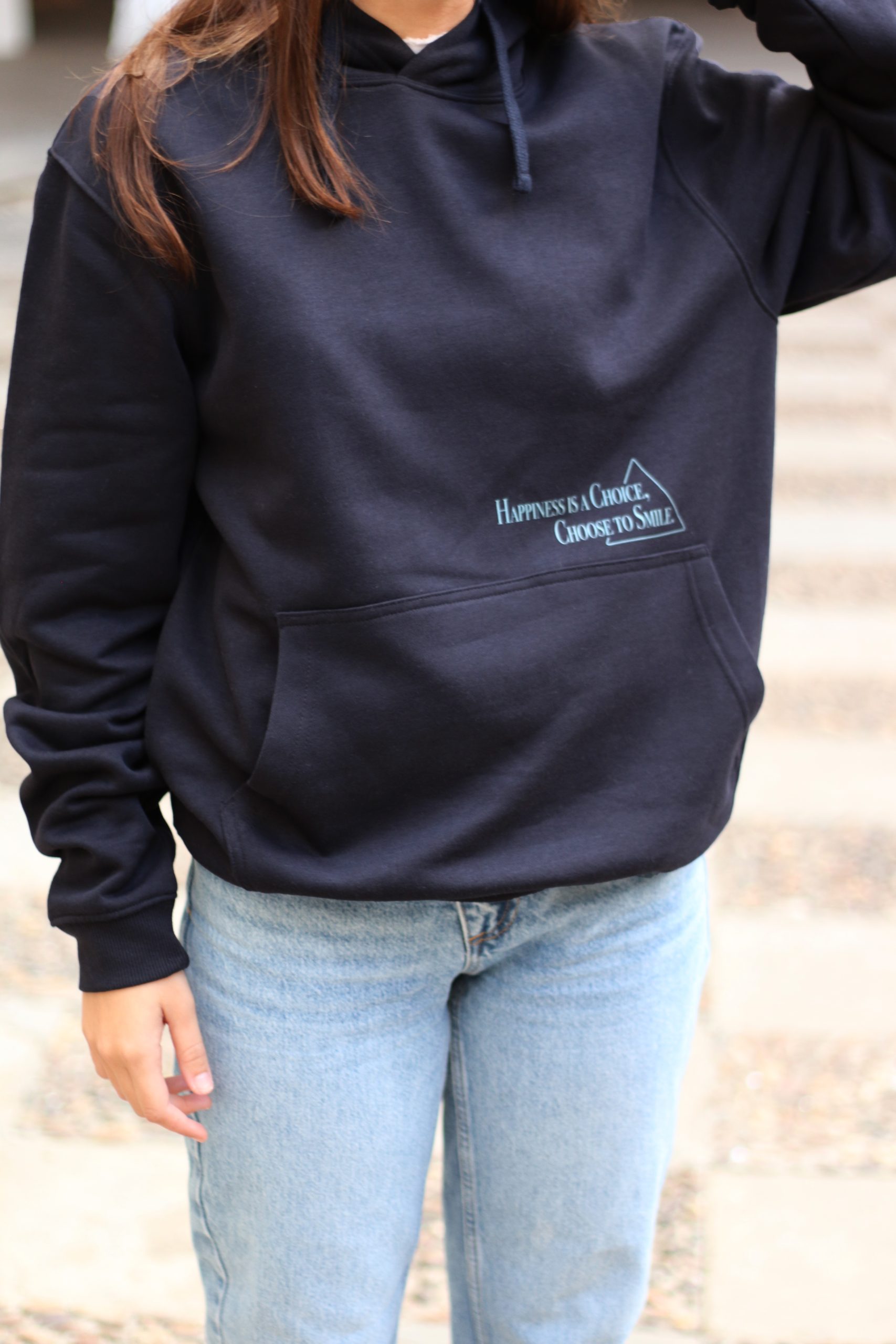 SUDADERA TRIÁNGULO CON CAPUCHA AZUL MARINO - Imagen 8