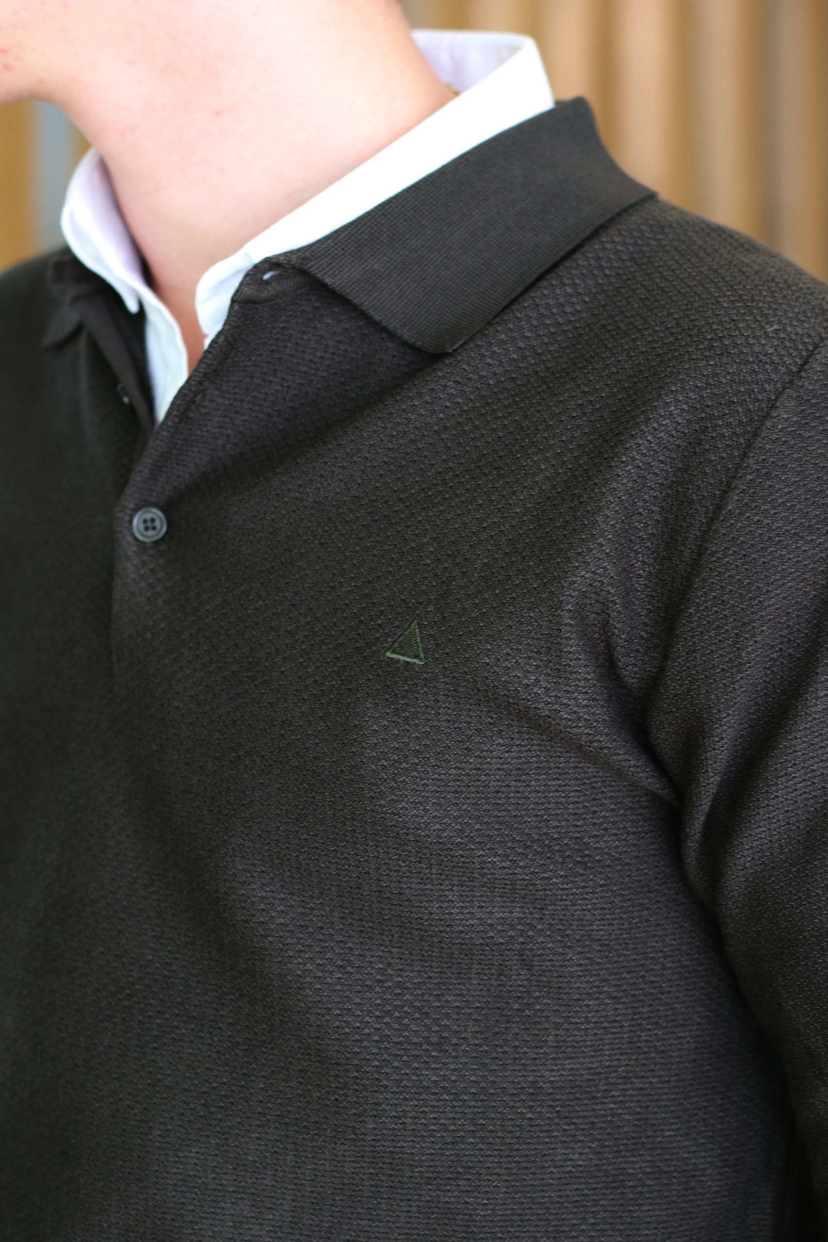 JERSEY PUNTO CUELLO POLO VERDE CAQUI - Imagen 2
