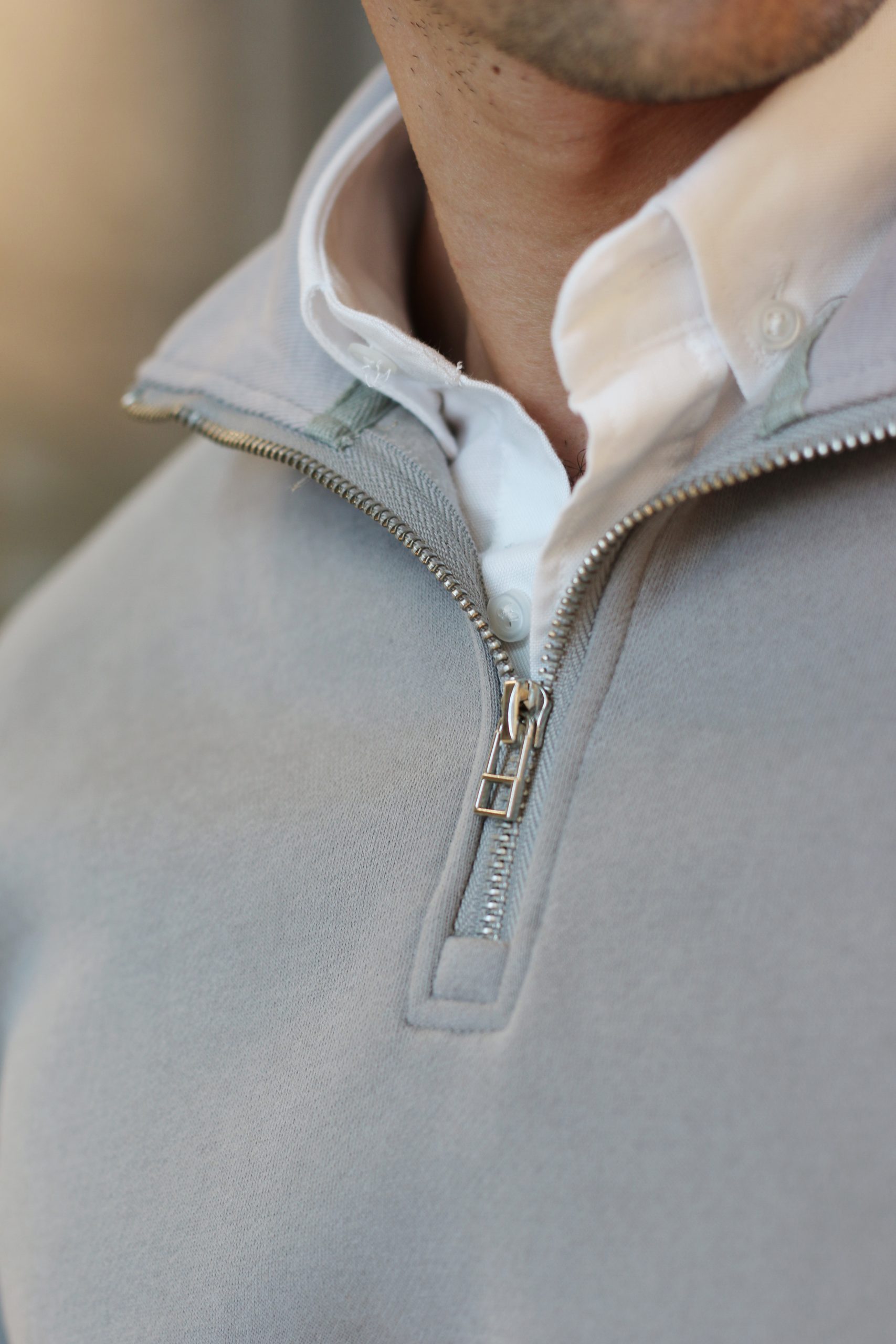 SUDADERA HALF ZIP GRIS - Imagen 5