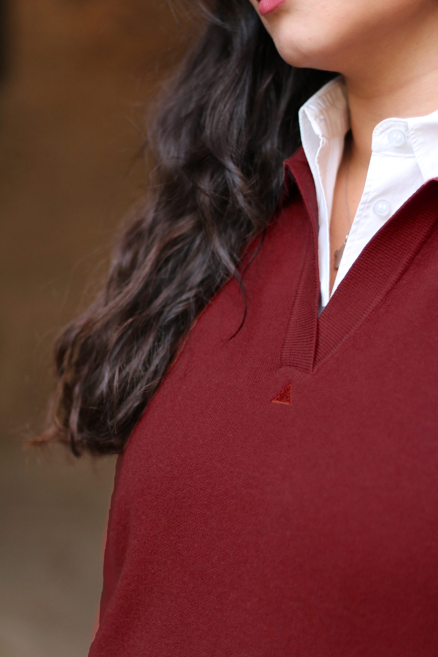 JERSEY POLO PUNTO BURDEOS - Imagen 2